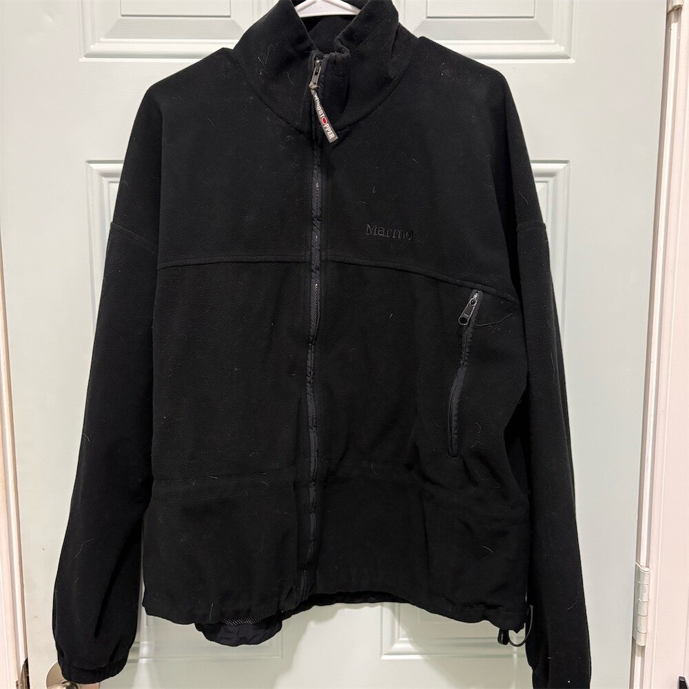 Marmot Jacket Men's XL Black Windproof Full Zip Stand Collar Outdoor